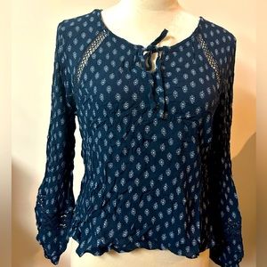 Blue Peasant Top